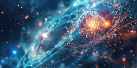 Fototapeta premium Science background. Ai generation.