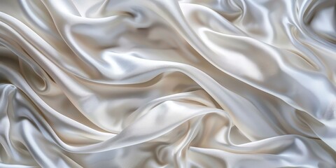 Fototapeta premium White silk background. Ai generation.
