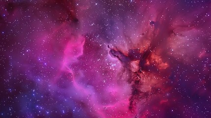 Beautiful pink and purple nebula, starry space background, high resolution, realistic style.