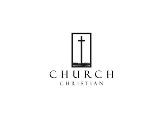 Church religious christian logo design. Church Logo Design