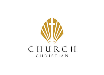 Church religious christian logo design. Church Logo Design