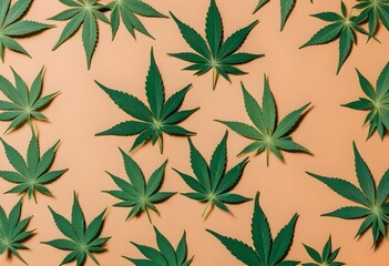 seamless background with leaves