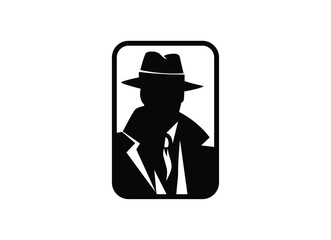 Simple and clean detective logo design. Detectives theme logo