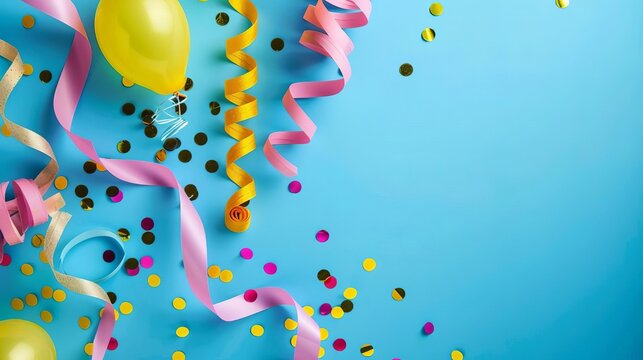 Happy father day Father s Day celebration banner with streamers, festive and bright