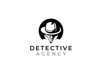 Simple and clean detective logo design. Detectives theme logo