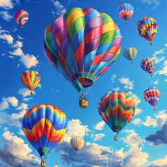 Obraz premium Thunderous Summer Skies: An Anime-Inspired Illustration, Beautiful Blue Skies with Nature, Moon ,Cloud ,Beach scenery, Tree, night -Anime concept Background 