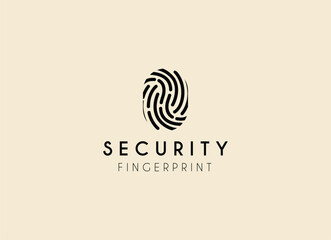 Finger print cyber security Logo Design. Technology logo Design template.