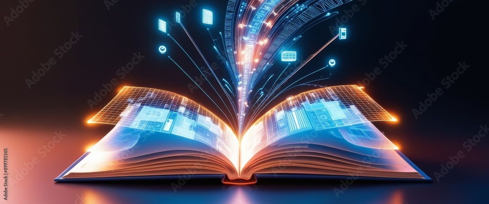 Poster digital knowledge transfer from an open book