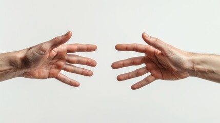 Two Hands Reaching Towards Each Other
