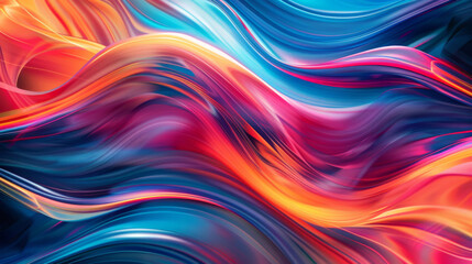 Abstract digital waveforms with vibrant colors