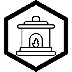 Fire place Icon Design