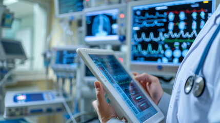Fototapeta premium Cutting-edge medical technology in use during routine check-ups