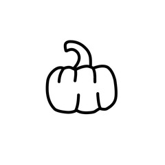 hand drawn pumpkin line icon