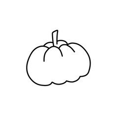 hand drawn pumpkin line icon