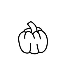 hand drawn pumpkin line icon