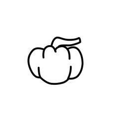 hand drawn pumpkin line icon