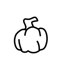 hand drawn pumpkin line icon