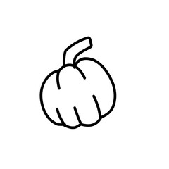 hand drawn pumpkin line icon