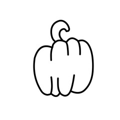 hand drawn pumpkin line icon