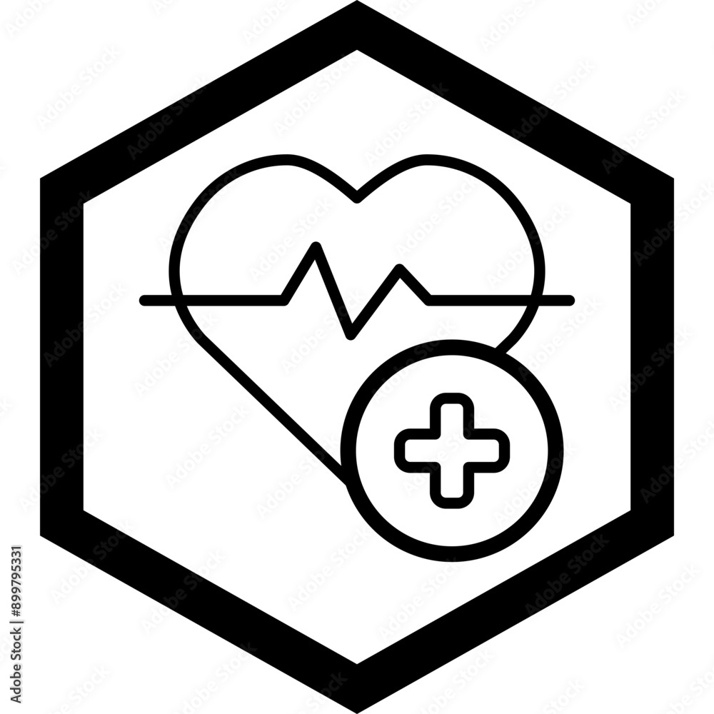 Wall mural health icon design