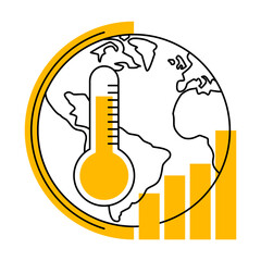 Climate change monitoring icon or logo template