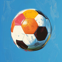 Naklejka premium Soccer ball sports equipment for outdoor football game and recreation activity