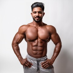 Fototapeta premium A handsome young Indian muscular men