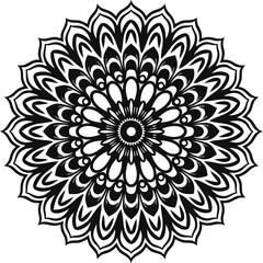 Simple mandala design for coloring. beautiful mandala art for coloring book, mandala design, Vector mandala pattern design with hand drawn.