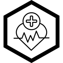 Obraz premium Heart Beat Vector Icon Design