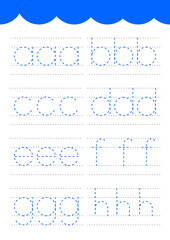 alphabet trace with guideline