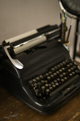 old typewriter with paper