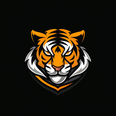 Obraz premium Tiger badge logo template for esports team