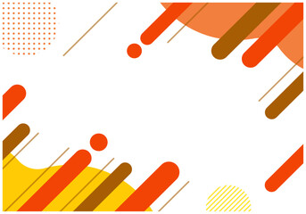 秋のおしゃれなフレーム背景5の3