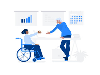 Interview with candidate for vacancy, job invitation