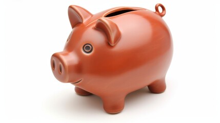 Obraz premium Classic piggy bank, isolated on a white background