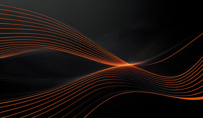 Dark grey background with orange glowing lines for social media post, business, advertising events