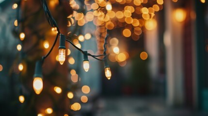 Vintage festive bokeh lights, creating a nostalgic and celebratory atmosphere