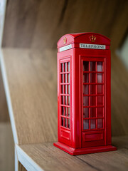 Obraz premium London red phone booth, close up picture