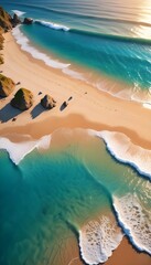 Obraz premium Beautiful sea beach wallpaper