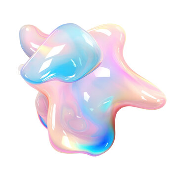 recommend clip art: colorful holographic abstract shape element cut out transparent background