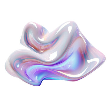 recommend clip art: colorful holographic abstract shape element cut out transparent background