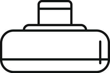 Simple line art of an air conditioner, ideal for representing concepts related to home appliances and temperature control