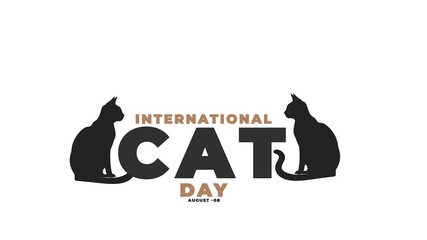 international Cat day. Cat motion.