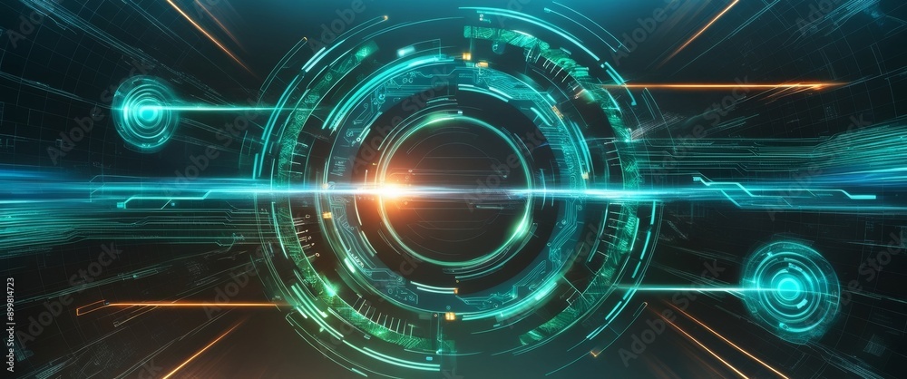 Poster abstract technology background of high-speed global data transfer, ultra-fast broadband, and digital