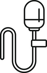 Medical dropper is dripping some medicine into the vein of a patient in a hospital