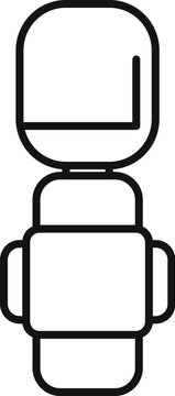 recommend clip art: Minimalist line art icon of a water cooler dispensing refreshing water, perfect for representing office hydration