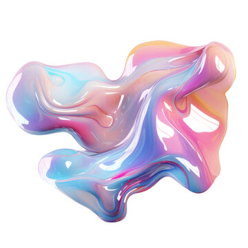 recommend clip art: colorful holographic abstract shape element cut out transparent background