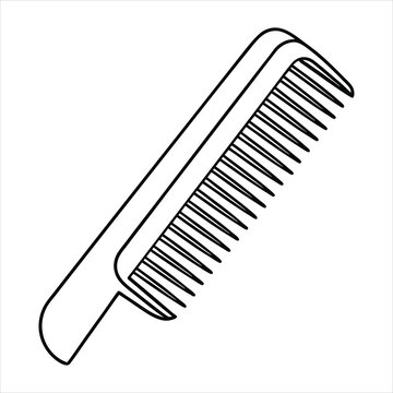 recommend clip art: Comb line art vector