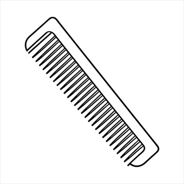 recommend clip art: Comb line art vector