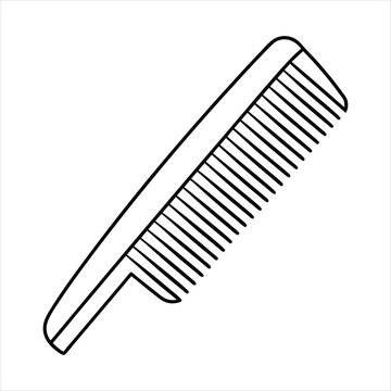 recommend clip art: Comb line art vector